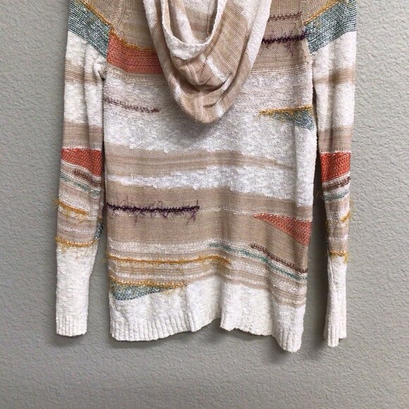 SPARROW ANTHROPOLOGIE Cardigan Sweater Hoodie Size Small Beige Print - Picture 5 of 10